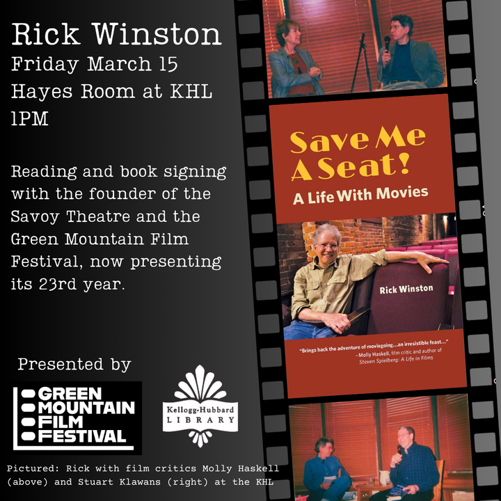 GMFF + Kellogg-Hubbard Library: Book Signing with Rick Winston - *FREE* GMFF Special Event